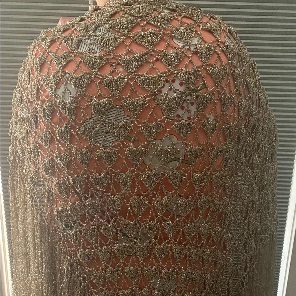 Gold mettalic shawl